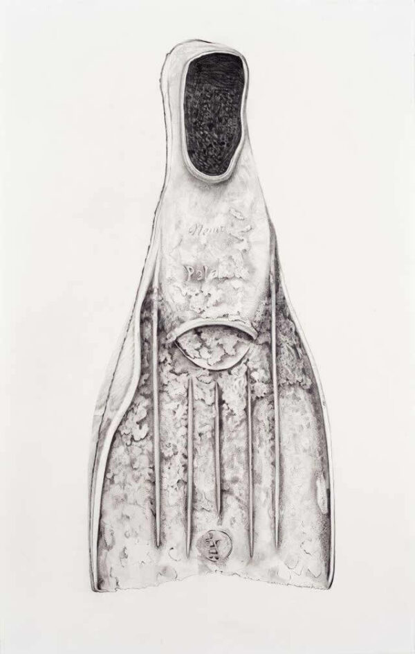 Childhood flipper, used as a doorstop in nursery at home from the 1970s to 2010.